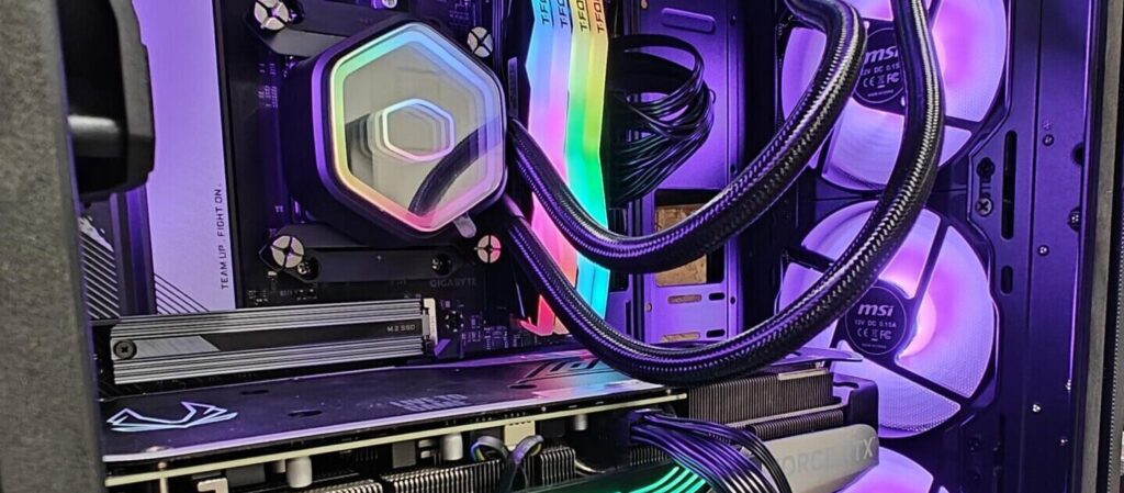 Custom gaming PC build serviced by Hi-Tek Solutions